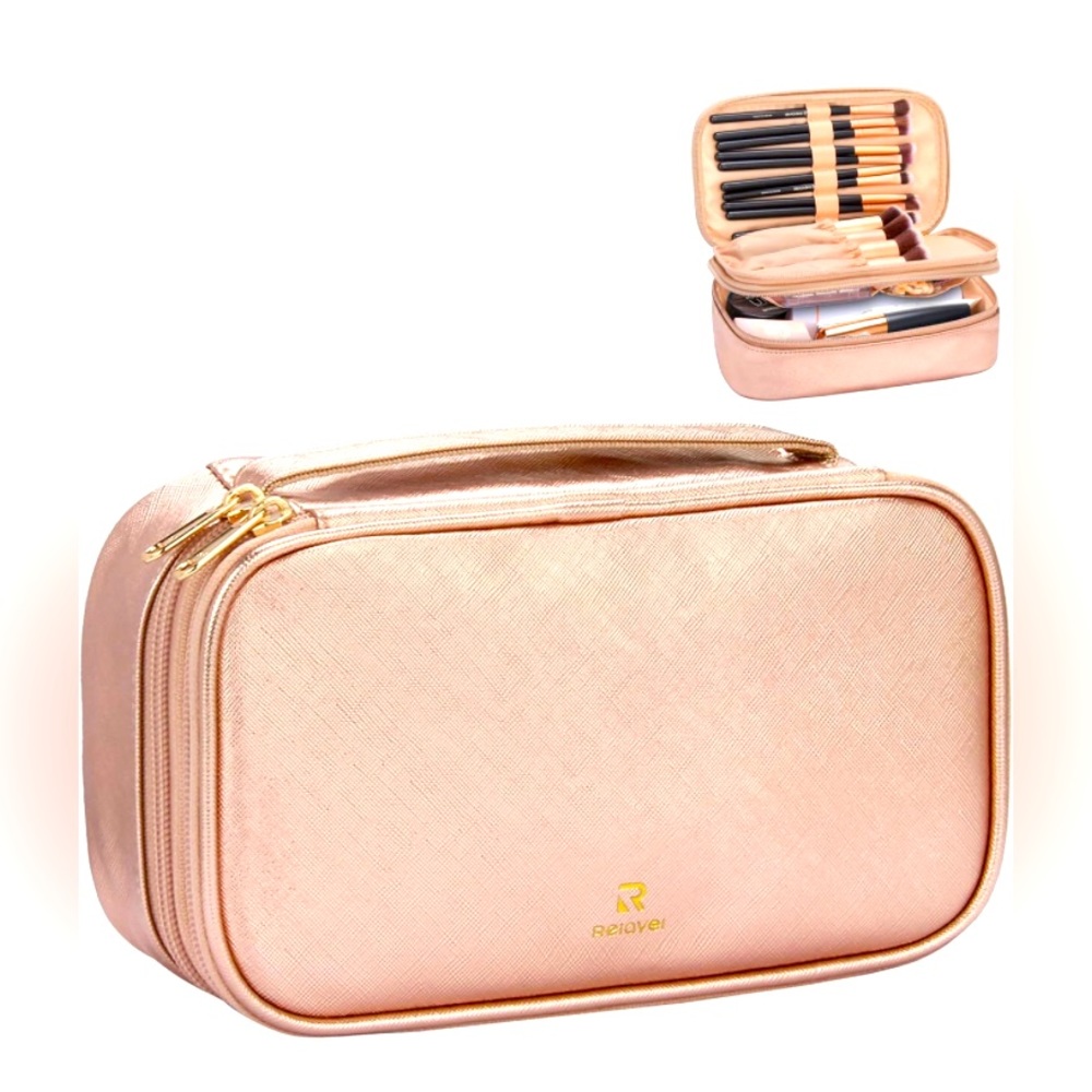 Rose Gold Makeup Bag